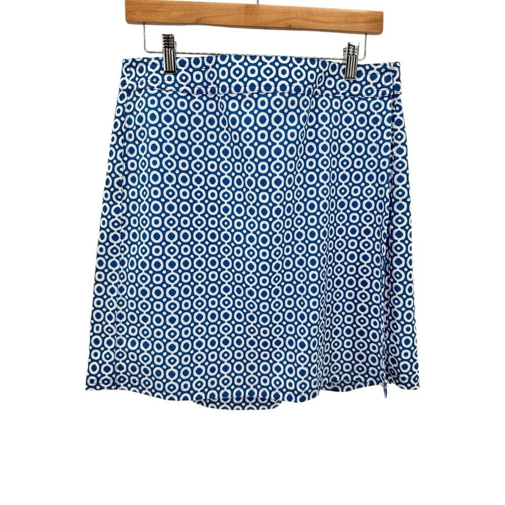 RipSkirt Hawaii Wrap Skirt M Blue White‎ Geo Print Quick Dry Cover Up Travel